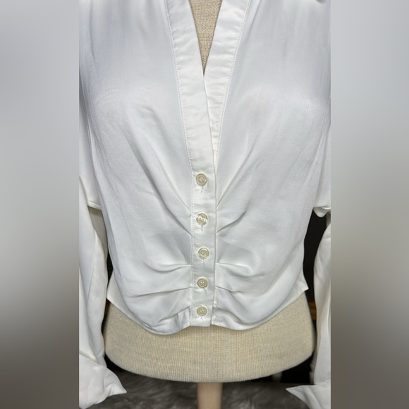 Zara Classic White Button-Down Shirt Size Medium - Picture 2 of 6